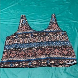 Oversized cropped tank